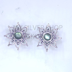 Wholesale 925 Sterling Silver Flower Stud Earrings | Openwork Sunburst Multi Gemstone Jewelry (MYS E104) Wholesale 925 Sterling Silver Flower Stud Earrings | Openwork Sunburst Multi Gemstone Jewelry (MYS E104)