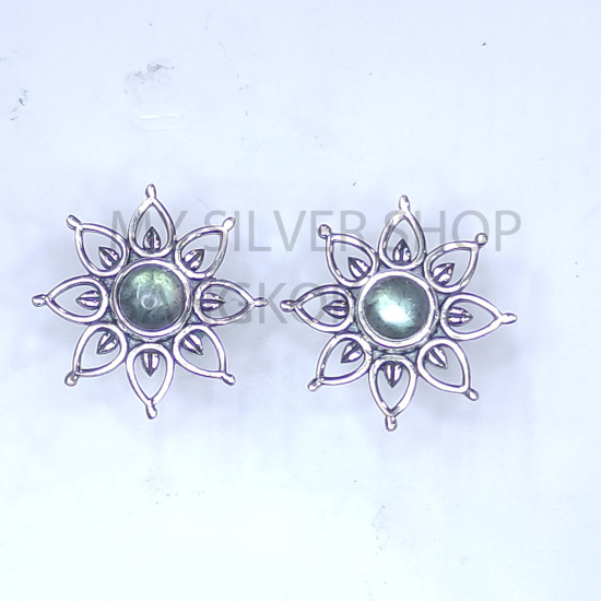 Wholesale 925 Sterling Silver Flower Stud Earrings | Openwork Sunburst Multi Gemstone Jewelry (MYS E104) Wholesale 925 Sterling Silver Flower Stud Earrings | Openwork Sunburst Multi Gemstone Jewelry (MYS E104)