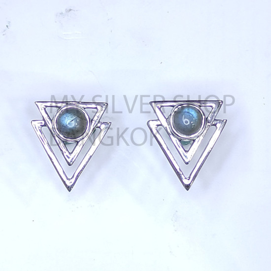 Wholesale 925 Sterling Silver Geometric Stud Earrings | Double Triangle Multi Gemstone Jewelry (MYS E106) Wholesale 925 Sterling Silver Geometric Stud Earrings | Double Triangle Multi Gemstone Jewelry (MYS E106)