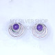 Wholesale 925 Sterling Silver Circle Stud Earrings | Geometric Triple Orbit Multi Gemstone Jewelry (MYS E107) Wholesale 925 Sterling Silver Circle Stud Earrings | Geometric Triple Orbit Multi Gemstone Jewelry (MYS E107)