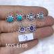 Wholesale 925 Sterling Silver Celestial Stud Earrings | Native Sunburst Halo Multi Gemstone Jewelry (MYS E108) Wholesale 925 Sterling Silver Celestial Stud Earrings | Native Sunburst Halo Multi Gemstone Jewelry (MYS E108)