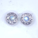 Wholesale 925 Sterling Silver Medallion Earrings | Celtic Scroll Round Multi Gemstone Studs (MYS E110) Wholesale 925 Sterling Silver Medallion Earrings | Celtic Scroll Round Multi Gemstone Studs (MYS E110)