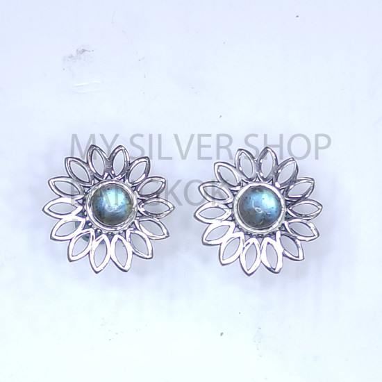 Wholesale Multi-Gemstone Sunflower 925 Sterling Silver Studs Set | MYS E112 Wholesale Multi-Gemstone Sunflower 925 Sterling Silver Studs Set | MYS E112