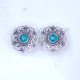 Wholesale Multi-Gemstone Lace Filigree Mandala 925 Silver Studs Set | MYS E116