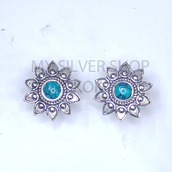 Wholesale Multi-Gemstone Sunflower 925 Sterling Silver Studs Set | MYS E117 Wholesale Multi-Gemstone Sunflower 925 Sterling Silver Studs Set | MYS E117