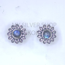 Wholesale Amethyst 925 Sterling Silver Sunburst Fan Stud Earrings | MYS E119 Wholesale Amethyst 925 Sterling Silver Sunburst Fan Stud Earrings | MYS E119