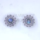 Wholesale Amethyst 925 Sterling Silver Sunburst Fan Stud Earrings | MYS E119 Wholesale Amethyst 925 Sterling Silver Sunburst Fan Stud Earrings | MYS E119