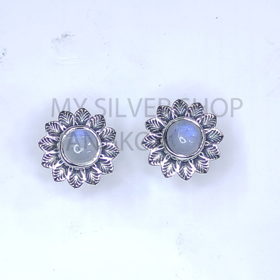 Natural Multi Gemstone Silver Stud Handmade Design 925 Sterling Silver Stud Earrings MYS E118 Natural Multi Gemstone Silver Stud Handmade Design 925 Sterling Silver Stud Earrings MYS E118