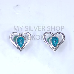 Wholesale Multi-Gemstone Heart 925 Sterling Silver Studs Set | MYS E120 Wholesale Multi-Gemstone Heart 925 Sterling Silver Studs Set | MYS E120