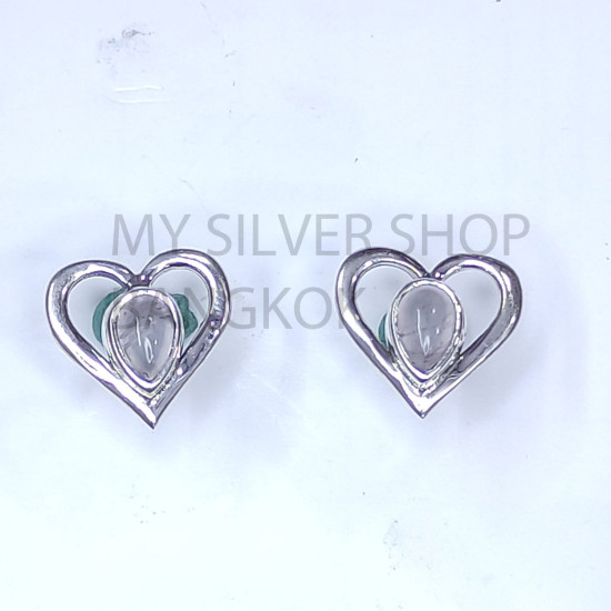 Wholesale Multi-Gemstone Heart 925 Sterling Silver Studs Set | MYS E120 Wholesale Multi-Gemstone Heart 925 Sterling Silver Studs Set | MYS E120