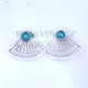 Wholesale Turquoise 925 Sterling Silver Sunburst Fan Stud Earrings | MYS E122 Wholesale Turquoise 925 Sterling Silver Sunburst Fan Stud Earrings | MYS E122