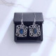 Wholesale Multi-Gemstone 925 Silver Rectangular Filigree Dangle Earrings | MYS E80 Wholesale Multi-Gemstone 925 Silver Rectangular Filigree Dangle Earrings | MYS E80