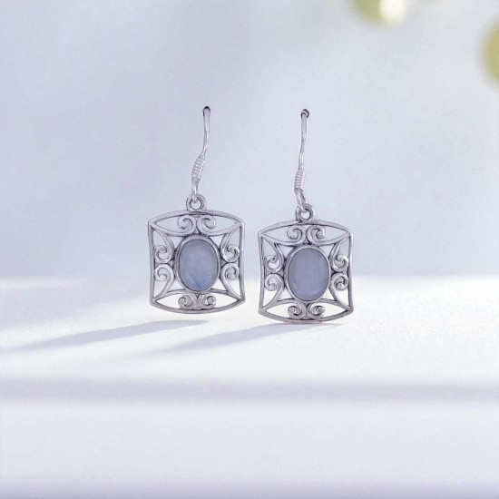 Wholesale Multi-Gemstone 925 Silver Rectangular Filigree Dangle Earrings | MYS E80 Wholesale Multi-Gemstone 925 Silver Rectangular Filigree Dangle Earrings | MYS E80