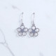 Wholesale Multi-Gemstone 925 Silver 6-Petal Flower Dangle Earrings | MYS E81 Wholesale Multi-Gemstone 925 Silver 6-Petal Flower Dangle Earrings | MYS E81