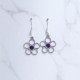 Wholesale Multi-Gemstone 925 Silver 6-Petal Flower Dangle Earrings | MYS E81 Wholesale Multi-Gemstone 925 Silver 6-Petal Flower Dangle Earrings | MYS E81