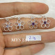 Wholesale Multi-Gemstone 925 Silver 6-Petal Flower Dangle Earrings | MYS E81 Wholesale Multi-Gemstone 925 Silver 6-Petal Flower Dangle Earrings | MYS E81