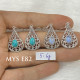 Wholesale Multi-Gemstone 925 Silver Teardrop Filigree Dangle Earrings | MYS E82 Wholesale Multi-Gemstone 925 Silver Teardrop Filigree Dangle Earrings | MYS E82