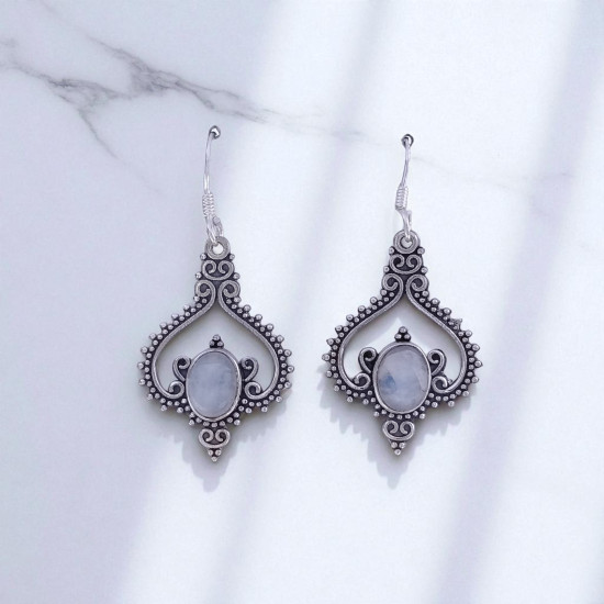 Wholesale Multi-Gemstone 925 Silver Balinese Arch Dangle Earrings | MYS E83 Wholesale Multi-Gemstone 925 Silver Balinese Arch Dangle Earrings | MYS E83