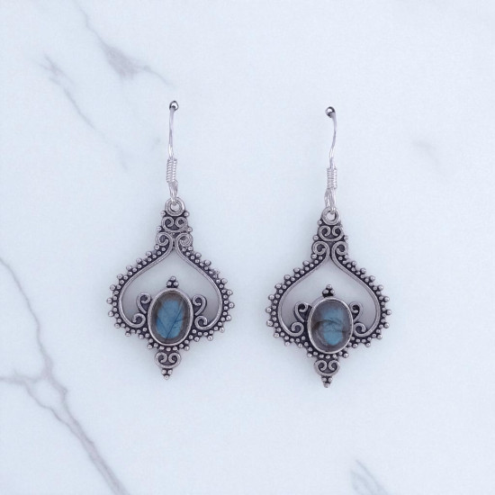 Wholesale Multi-Gemstone 925 Silver Balinese Arch Dangle Earrings | MYS E83 Wholesale Multi-Gemstone 925 Silver Balinese Arch Dangle Earrings | MYS E83