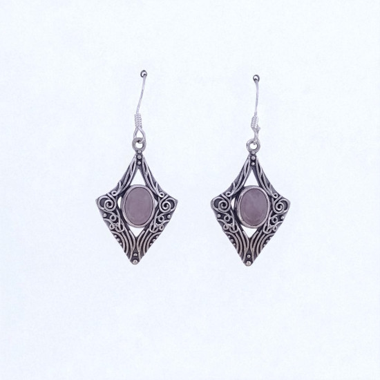 Wholesale Multi-Gemstone 925 Silver Diamond Filigree Dangle Earrings | MYS E84