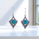 Wholesale Multi-Gemstone 925 Silver Diamond Filigree Dangle Earrings | MYS E84