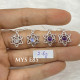 Wholesale Multi-Gemstone 925 Silver Hexagram Star Dangle Earrings | MYS E85 Wholesale Multi-Gemstone 925 Silver Hexagram Star Dangle Earrings | MYS E85