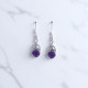 Wholesale 925 Sterling Silver Gemstone Drop Earrings | Bohemian Infinity Swirl Celtic Knot Openwork Natural Amethyst & Turquoise Dangle Earrings (MYS E96) Wholesale 925 Sterling Silver Gemstone Drop Earrings | Bohemian Infinity Swirl Celtic Knot Openwork Natural Amethyst & Turquoise Dangle Earrings (MYS E96)