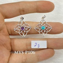 Wholesale Multi-Gemstone 925 Silver Celtic Knot Mandala Pendants | MYS P106
