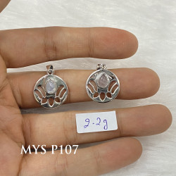 Wholesale Multi-Gemstone 925 Silver Lotus Flower Circle Pendants | MYS P107