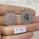 Wholesale 925 Sterling Silver Gemstone Pendant | Vintage Oxidized Oval Scalloped Filigree Scrollwork Granulated Halo Natural Rose Quartz & Labradorite Statement Charm (MYS P11) Wholesale 925 Sterling Silver Gemstone Pendant | Vintage Oxidized Oval Scalloped Filigree Scrollwork Granulated Halo Natural Rose Quartz & Labradorite Statement Charm (MYS P11)