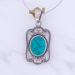 Wholesale Multi-Gemstone 925 Silver Vintage Filigree Frame Pendants | MYS P111