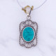 Wholesale Multi-Gemstone 925 Silver Vintage Filigree Frame Pendants | MYS P111