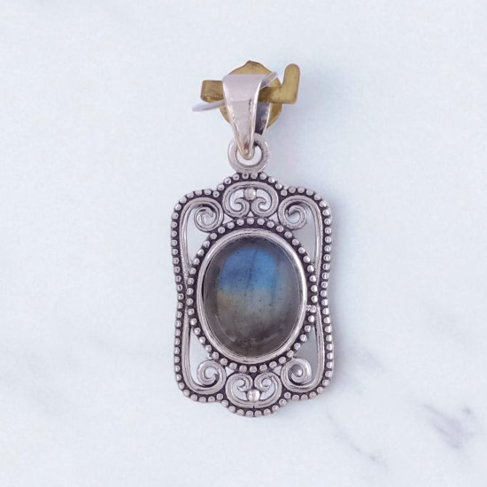 Wholesale Multi-Gemstone 925 Silver Vintage Filigree Frame Pendants | MYS P111