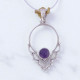 Wholesale Multi-Gemstone 925 Silver Sacred Lotus Hoop Pendants | MYS P113