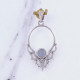 Wholesale Multi-Gemstone 925 Silver Sacred Lotus Hoop Pendants | MYS P113
