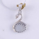 Wholesale Multi-Gemstone 925 Silver Graceful Swan Pendants | MYS P115