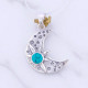Wholesale Multi-Gemstone 925 Silver Crescent Moon Starburst Pendants | MYS P116 Wholesale Multi-Gemstone 925 Silver Crescent Moon Starburst Pendants | MYS P116