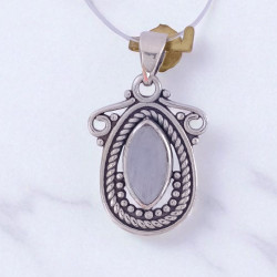 Wholesale Multi-Gemstone 925 Silver Balinese Marquise Frame Pendants | MYS P117