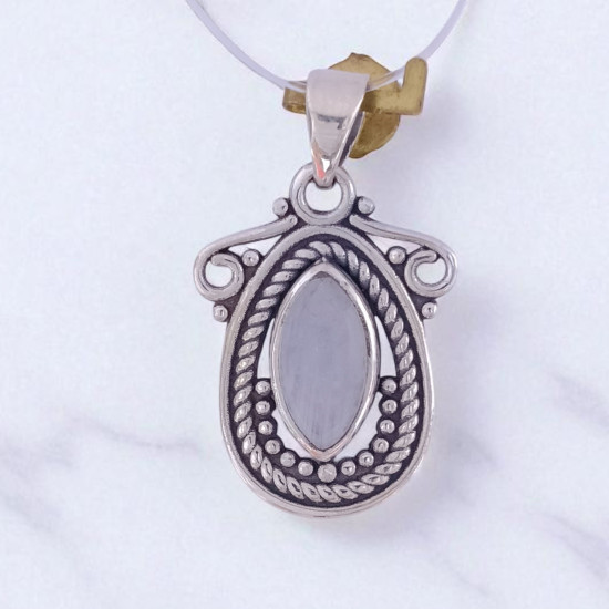 Wholesale Multi-Gemstone 925 Silver Balinese Marquise Frame Pendants | MYS P117 Wholesale Multi-Gemstone 925 Silver Balinese Marquise Frame Pendants | MYS P117