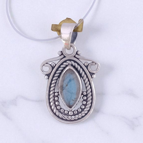 Wholesale Multi-Gemstone 925 Silver Balinese Marquise Frame Pendants | MYS P117 Wholesale Multi-Gemstone 925 Silver Balinese Marquise Frame Pendants | MYS P117