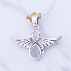 Wholesale Multi-Gemstone 925 Silver Angel Wings Pendants | MYS P118