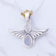 Wholesale Multi-Gemstone 925 Silver Angel Wings Pendants | MYS P118 Wholesale Multi-Gemstone 925 Silver Angel Wings Pendants | MYS P118