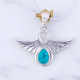 Wholesale Multi-Gemstone 925 Silver Angel Wings Pendants | MYS P118 Wholesale Multi-Gemstone 925 Silver Angel Wings Pendants | MYS P118