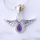 Wholesale Multi-Gemstone 925 Silver Angel Wings Pendants | MYS P118 Wholesale Multi-Gemstone 925 Silver Angel Wings Pendants | MYS P118