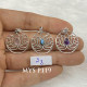 Wholesale Multi-Gemstone 925 Silver Blooming Lotus Circle Pendants | MYS P119