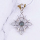 Wholesale Multi-Gemstone 925 Silver Crescent Moon Starburst Pendants | MYS P121 Wholesale Multi-Gemstone 925 Silver Crescent Moon Starburst Pendants | MYS P121