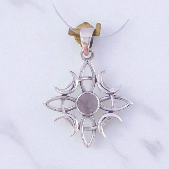 Wholesale Multi-Gemstone 925 Silver Crescent Moon Starburst Pendants | MYS P121 Wholesale Multi-Gemstone 925 Silver Crescent Moon Starburst Pendants | MYS P121
