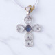 Wholesale Multi-Gemstone 925 Silver Filigree Heart Cross Pendants | MYS P122 Wholesale Multi-Gemstone 925 Silver Filigree Heart Cross Pendants | MYS P122