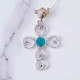 Wholesale Multi-Gemstone 925 Silver Filigree Heart Cross Pendants | MYS P122 Wholesale Multi-Gemstone 925 Silver Filigree Heart Cross Pendants | MYS P122