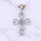 Wholesale Multi-Gemstone 925 Silver Filigree Heart Cross Pendants | MYS P122 Wholesale Multi-Gemstone 925 Silver Filigree Heart Cross Pendants | MYS P122